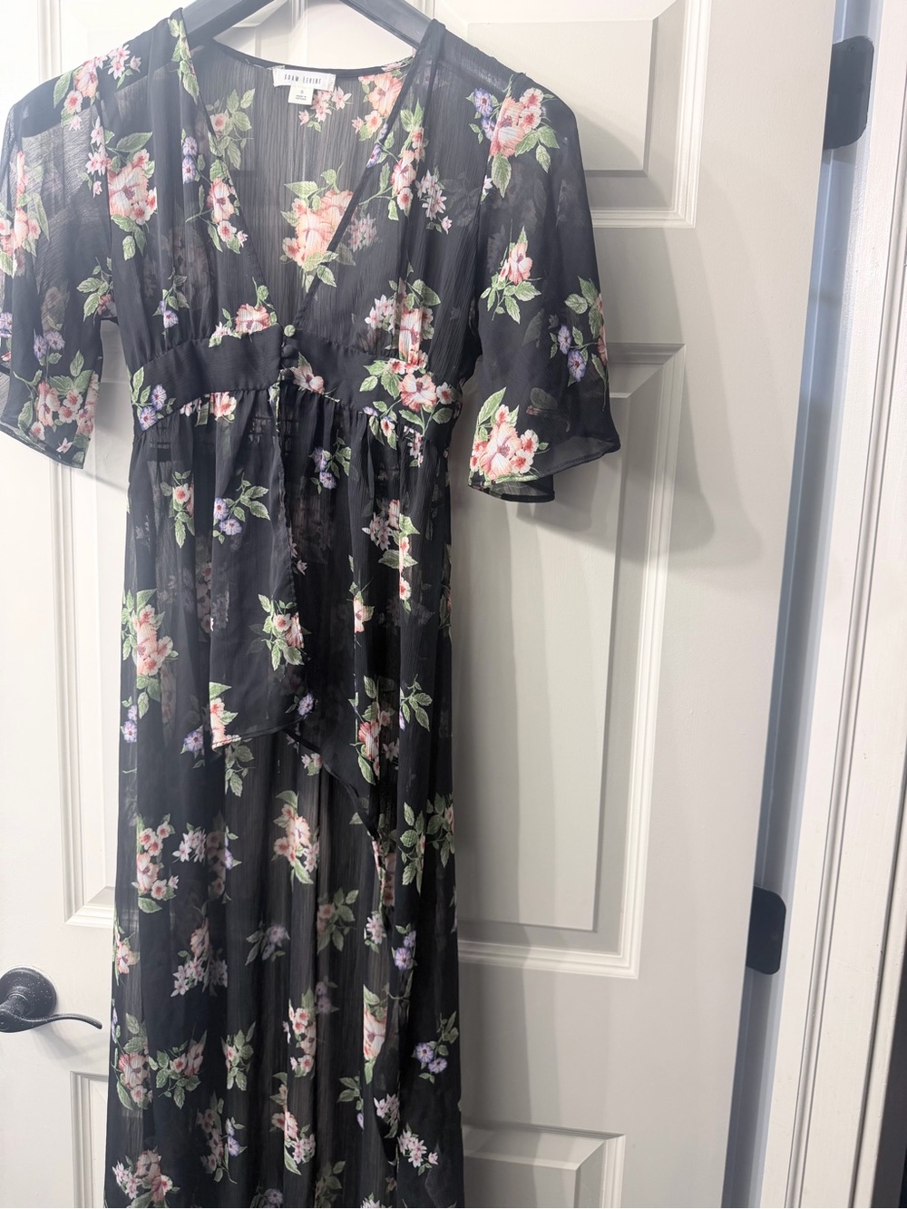 Adam Levine Floral High-Low Beach Cover Dress